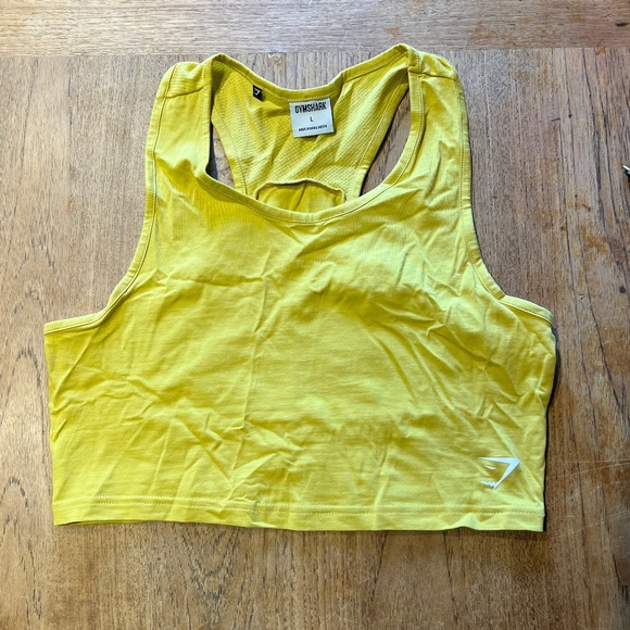 Gymshark Tops - Gymshark Cropped Tank - Yellow - Size Large